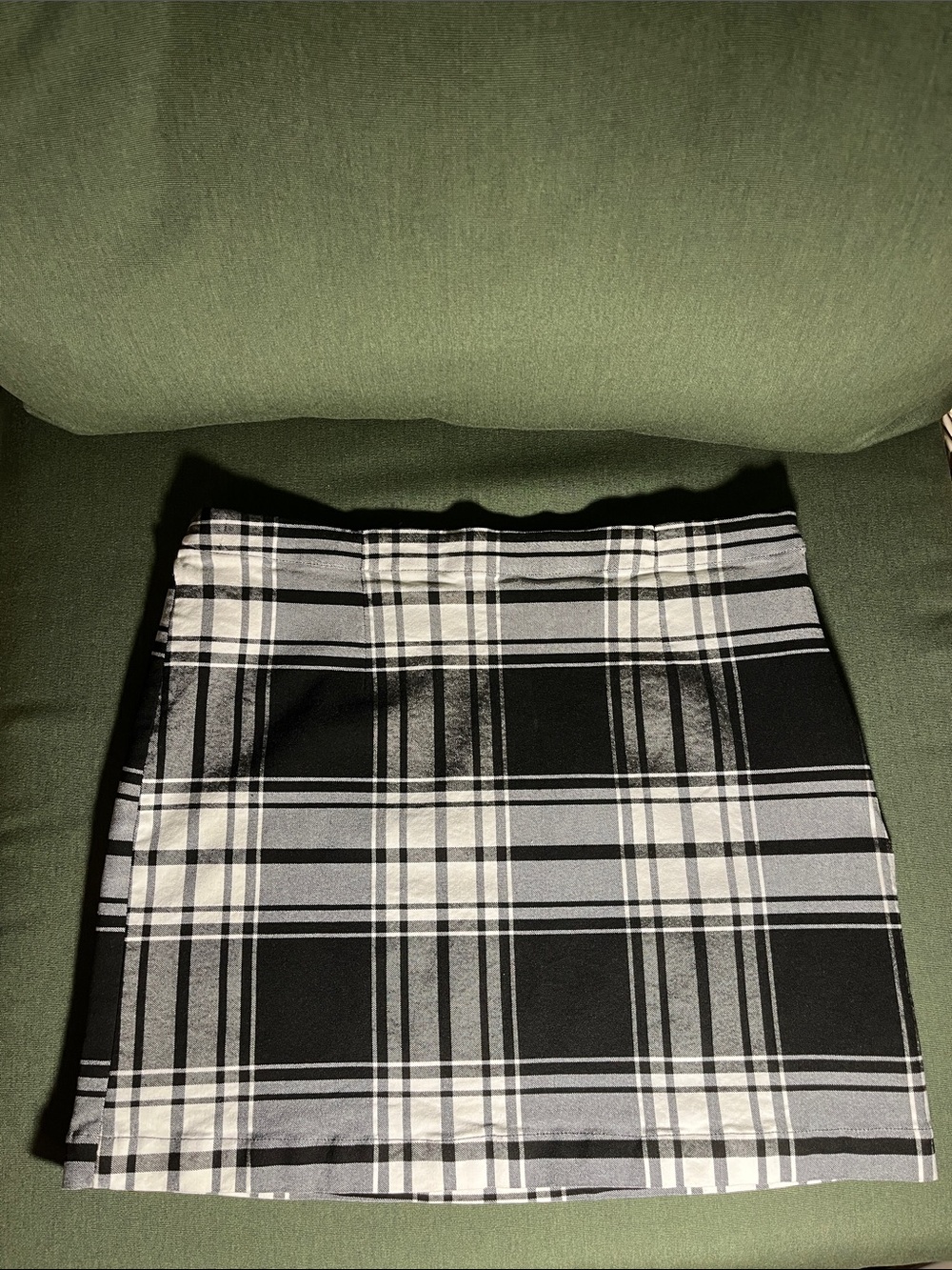 Urban Outfitters Black & White Plaid Mini Skirt